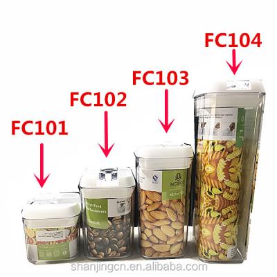 China 7 Pcs Flexible Food Storage Container Airtight Set - Kitchen and Pantry Organization Containers - BPA Free Clear Plastic Pantry Container for sale