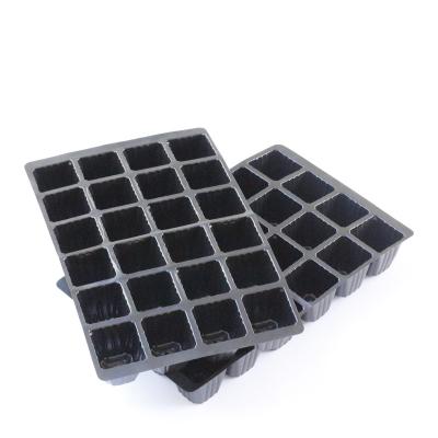 China Plastic Farm 24 Cell PVC/PET/PS Nursery Microgreen Sprout Tray, Hydroponics Germination Propagation Planting Seedling Hold Trays for sale