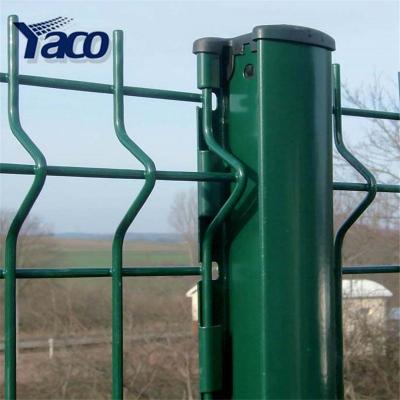 China Easily Assembled 6ft Green PVC Coated Welded Mesh Fence Panels Wire Mesh Fencing for sale