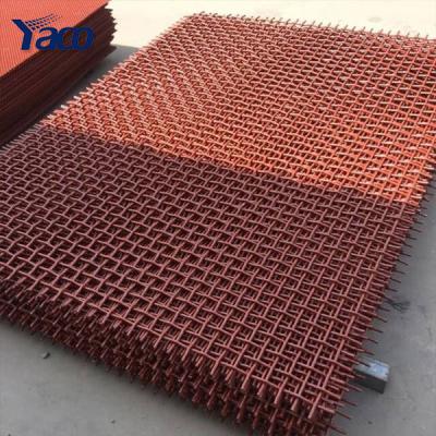 China Good Hardness Iron Quarry Sieve Crusher Steel Hung Woven Screen Vibrating Screen Mesh for sale