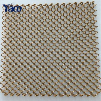 China Lightweight Architectural Colorful Decorative Flexible Metal Mesh For Hotel Hall Screen Decoration for sale