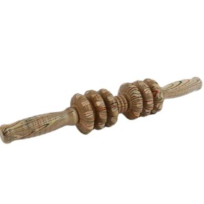 China Body Massager Healthy Eco-friendly Wooden Roller Hand Held Massage Tool for sale