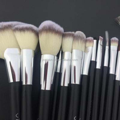 China Beauty Care Makeup Tools 18pcs High Quality Private Label Face Eye Makeup Set Brush With Black Bag for sale