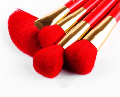 China Angular Blush Makeup Brush 21pcs High Grade Red Powder Eyeshadow Brushes for sale