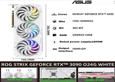 Chine La carte graphique indépendante de nouveau E-jeu de l'ordinateur de bureau 24G d'ASUS ROG RTX3090 soutient l'affichage 4K à vendre