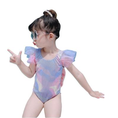 China 2023 Antibacterial New Custom Design Crystal Child Swimsuit Little Girl Bright Mermaid Swimwear Pure Cotton Bikini Beachwear for sale