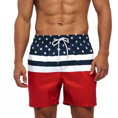 China Factory Wholesale Custom Beach Shorts Antibacterial Printed Lanyard Casual Beach Shorts Fashion Surf Swimming Trunks for sale