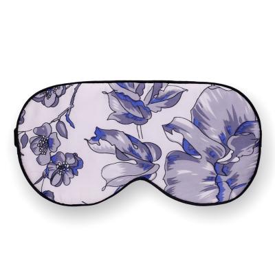 China Adult Amazon Hot Sale Mulberry 100% Silk Eye Mask For Night Sleep Floral Eye Cover Blindfold for sale