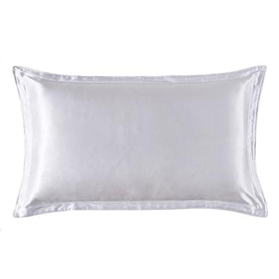 China 22MM Oxford Pillow Case One Side 100% Satin Silk Solid Colors Anti-Static One Side Pillow Case for sale