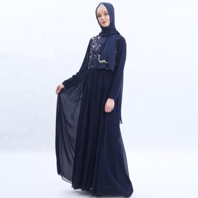 China New Women's Spring Anti-Static Maxi Dress Simple Modern Islamic Arabic Long Sleeve Style Casual Dress Dubai Muslim Abaya Long Dress Plain for sale