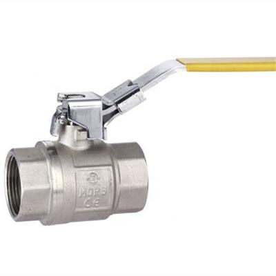 China Industrial Parts Stainless Steel Manual Floating Ball Valve Handle Lock Full Water Oil Gas Oil Gas Left Female Threaded Ball Valve OEM Manufacturing for sale