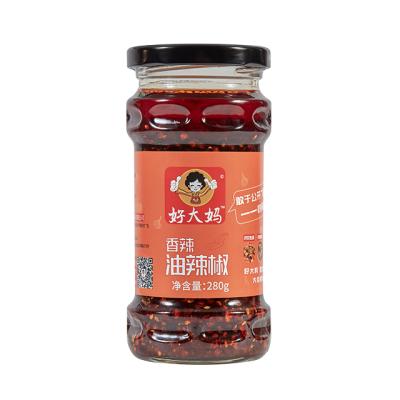 China HDM-CS001 Natural Hot Glass Chili Sauce Chili Crisp Bottles Quick Prepared Food for sale