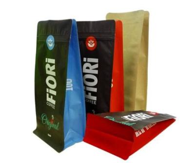 China Food Grade Laminated Material PET Side Gusset Custom Logo Zipper Bag For Coffee Packing for sale