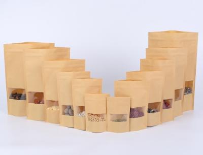 China Retail Zipper  Kraft Paper Bags Tea/Food Packaging Stand Up Paper k Bag for sale