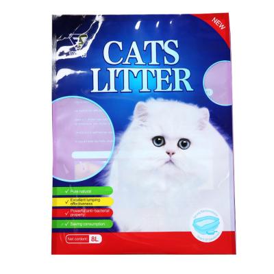 China Wholesale Cheap Price Custom Colorful Print 5L 6L 10L Stand Up Plastic Pet Cat Litter Bags for sale