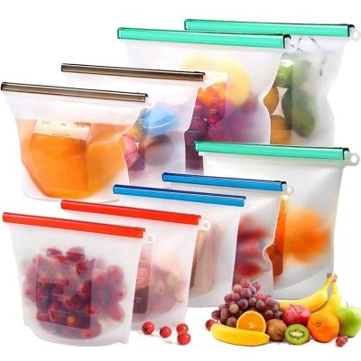 China Eco Friendly Waterpoof Leakproof Snack Reusable Silicone Food Storage Bag for sale