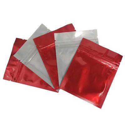 China Front Clear Plastic Pouches Aluminum Foil Mylar Resealable Zipper Ziplock Bags for sale