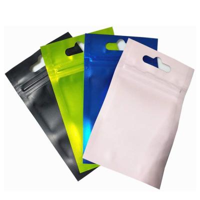 China Front Clear Plastic Pouches Aluminum Foil Mylar Resealable Zipper Ziplock Bags for sale