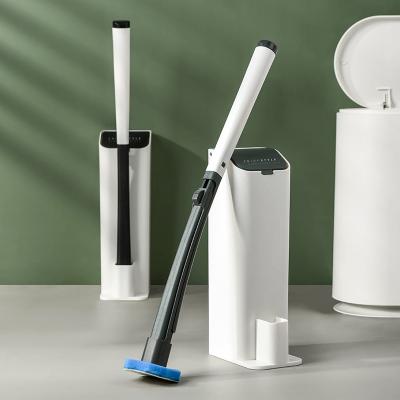 China Hot Selling Plastic Material Modern Design Style Minimalist Disposable Toilet Brush Holders Disposable Toilet Brush for sale