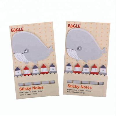 China Eagle Hot Sell Self Adhesive Sticky Notes with Page Markers for Student Stationery for sale