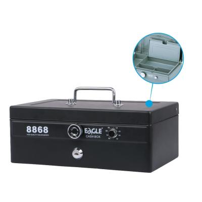 China Cast Iron Cash Box Eagle Wholesale Security Petty Key Lock Cash Storage Box Metal Piggy Bank With Cover for sale