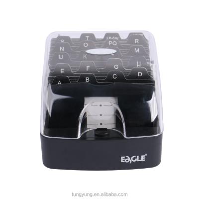 China Eagle Brand Plastic Business Name Card Drop Plastic Boxes For Office Stationery for sale