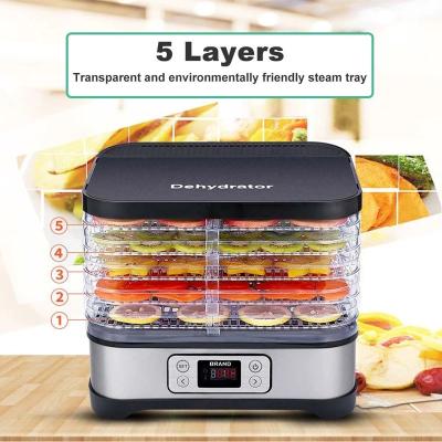 China Electric Household Food Processor Fast Food Dehydrator Stainless Steel Drying Machine Air Dryer Drying Fruit Meat Fruit for sale