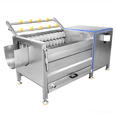 China automatic potato washing and peeling machine brush type potato washing and peeling machine for sale