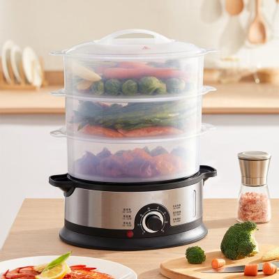 China Household hot sale best 9L 3rd floortier withGB + EU electric converter food steamer for for sale