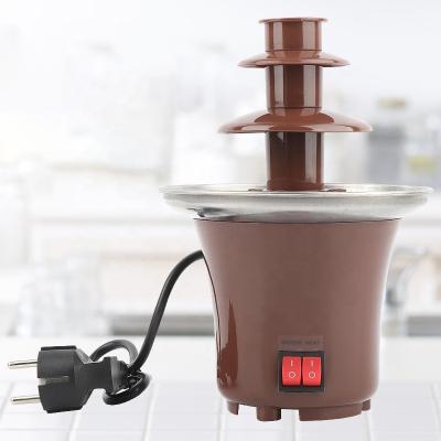 China Custom Logo Hotel Mini Small Business Home Hotel Wedding Party Power Chocolate Fountain for sale