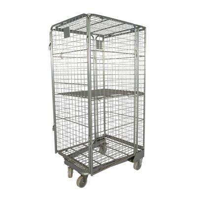 China Material Storage And Handling Heavy Duty 5 Sided Stackable Roll Cage Roll Container for sale