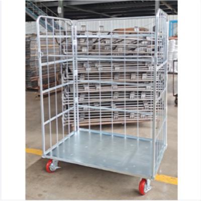 China Folding Warehouse Storage Cage China Factory New Arrival Supermarket Roll Container Warehouse Roll Cage Trolley for sale