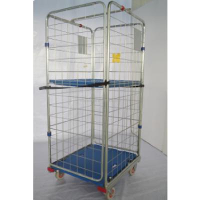 China Logistics Transport Warehouse Logistics Galvanized Customized Collapsible Folding Mesh Steel Roll Metal Wire Cage Container for sale