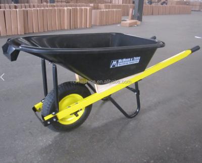 China New Zealand WB6120P Plastic Plastic Concrete Wheel Barrow for sale