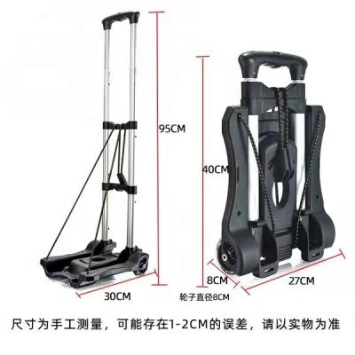 China Mini Plastic Foldable Tools Handtruck Lightweight Luggage Cart for sale