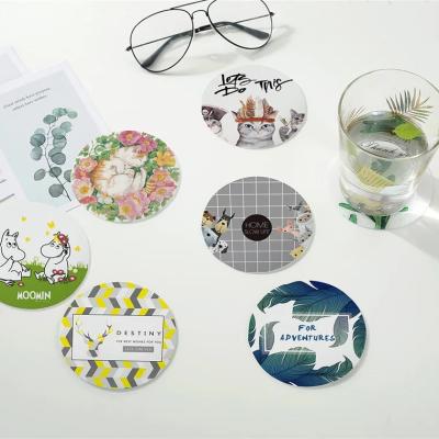 China Sustainable Custom Printable Glass Drink Coasters Cup Mat Protector Table Pad CE&ISO9001 Glass Coasters for sale