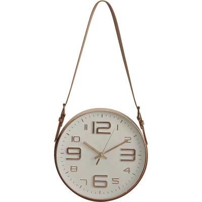 China Wall Clock Simple Decorative Minimalist Living Room Clock LUMINOVA Belt Home Decoration for sale