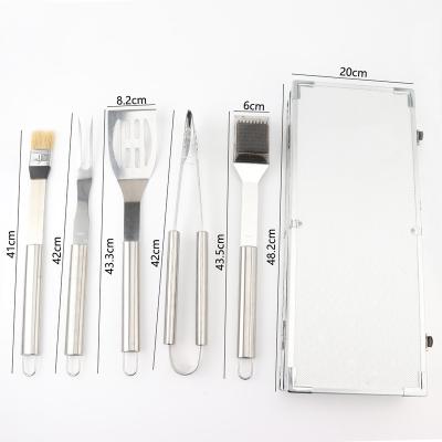 China BBQ KITCHENCARE Set 5 Piece BBQ Tool Kit BBQ Tool Stainless Steel Grilling Tool Kit for sale