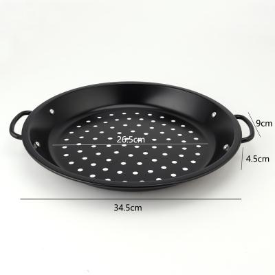 China BBQ KITCHENCARE Set Inside Grill Tray BBQ Basket Round Vegetable Grilling BBQ Perforated Bakeware Stainless Steel Mold for sale