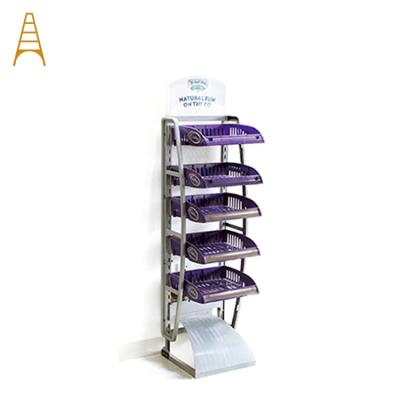 China Food Floor Chocolate Bar Candy Cookie Display Rack Stand Shelf for sale