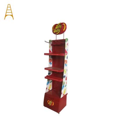 China Food Floor Potato Chip Sweet And Candy Metal Display Rack Holder for sale