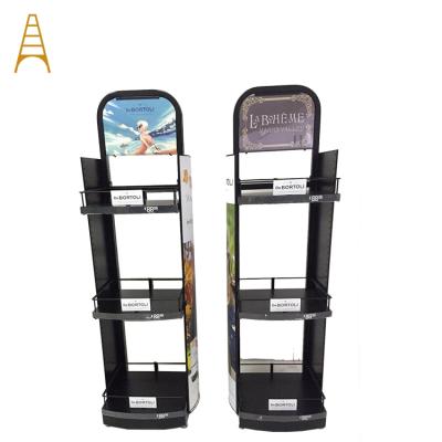 China Beer Floor Metal Beverage Shelf Rack Beverage Customized Display Stand for sale