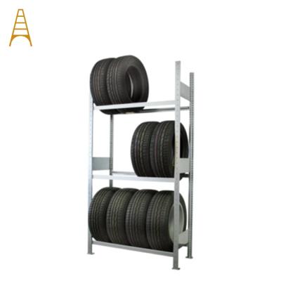 China Customized Layer Floor Metal Car Tire Display Stand Rack AF-TR11 for sale