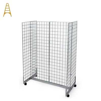 China Custom Multiple Styles Metal Wire Grid Billboard Stand Holder AF-MR10 for sale