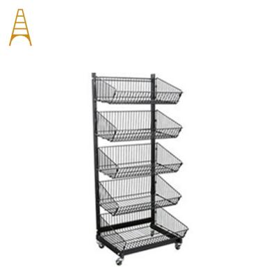 China Wholesale Potato Chip Snack Metal 4 Wire Locker Display Rack Holder Shelf AF-WR22 for sale