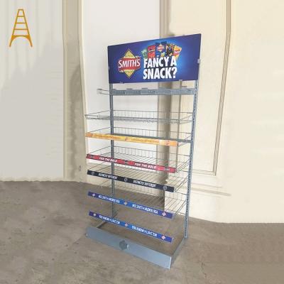 China High Quality Potato Chip Display Shelf Rack Metal Wire AF-WR09 for sale