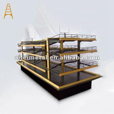 China OEM ODM Supermarket Store Metal Bread Display Rack Shelf AF-BAK001 for sale