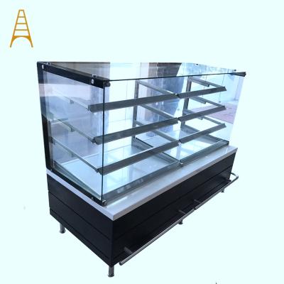 China High Quality Customized Single-Temperature Size Bakery Cake Bread Wall Display Cabinet Glass Display Cabinet for sale