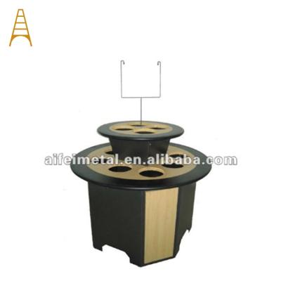 China Super Mall Fixture Floral Wooden Display Showcase for sale