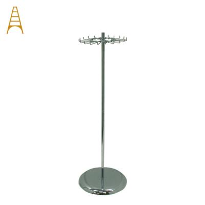 China Customized metal floor turn belt scarf clothing display stand rack AF-CR18 for sale